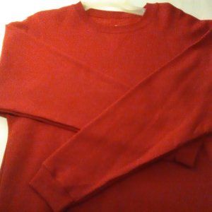Hanes Comfort Wash Garment Dyed Fleece Red Sweatshirt long sleeve, NEW-Last ONE